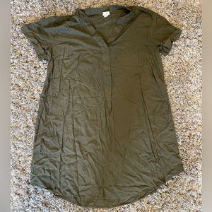 Large Women’s Button Up Green H&M T-Shirt Dress